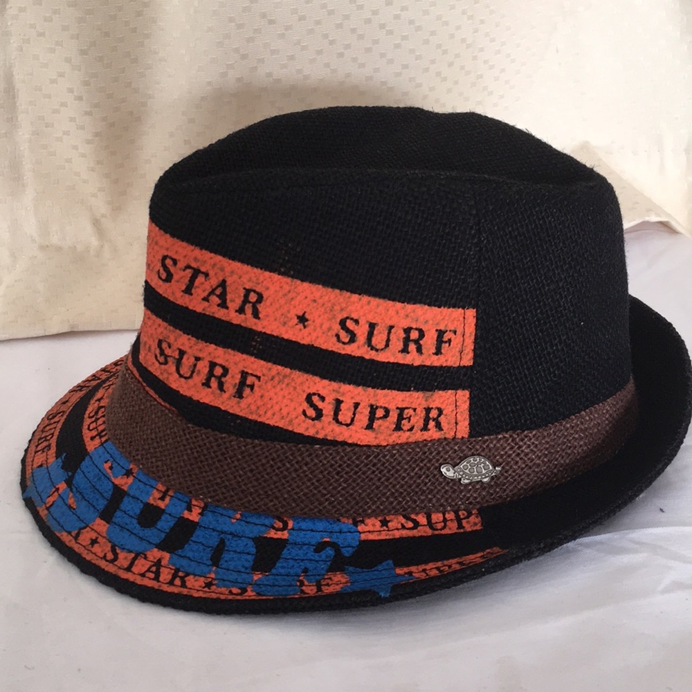 Pamoa black graphic linen hat szS/M